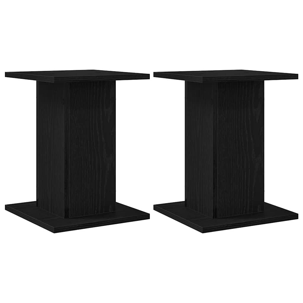 Speaker Stands 2 pcs Black Oak Effect 30 x 30 x 40 cm