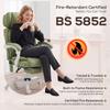 High Back Vibration Massage Office Chair Heated Reclining Computer Chair w/ Adjustable Height, Swivel Wheels, Lime Green