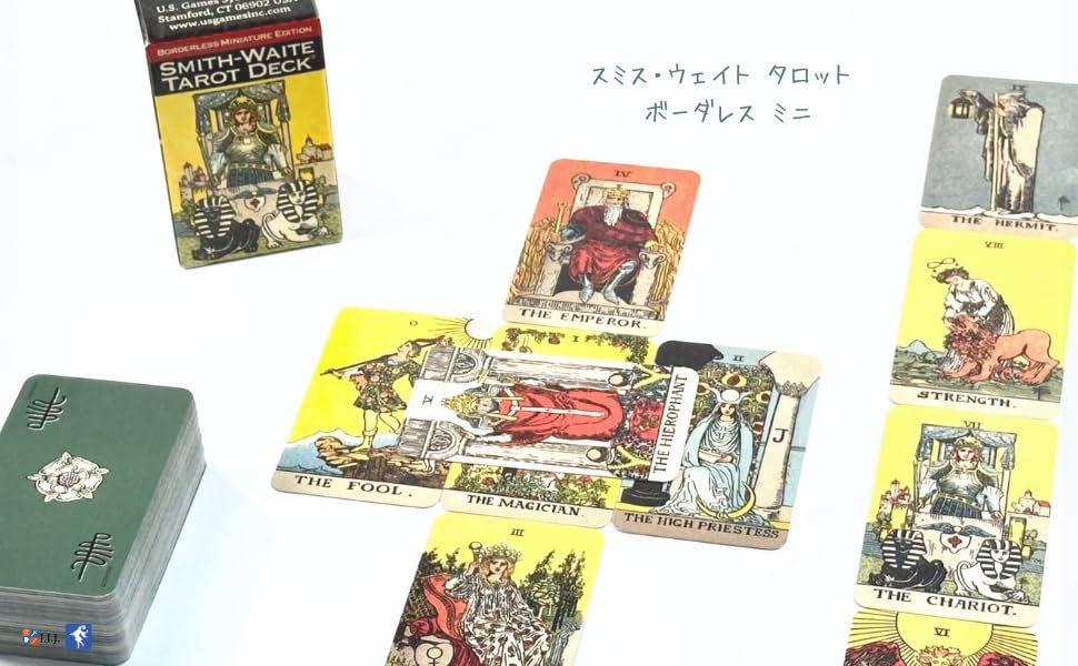 Tarotové karty Waite edice Tarot Mini Věštění Tarot Bezokrajové Miniaturní Japonský Návod Součástí I.I.J [Edice Smith-Waite]
