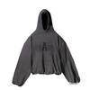 INS HYPE FIVE Kanye West Style Double-Layer Hooded Sweatshirt with Pigeon Print and Cotton Padding