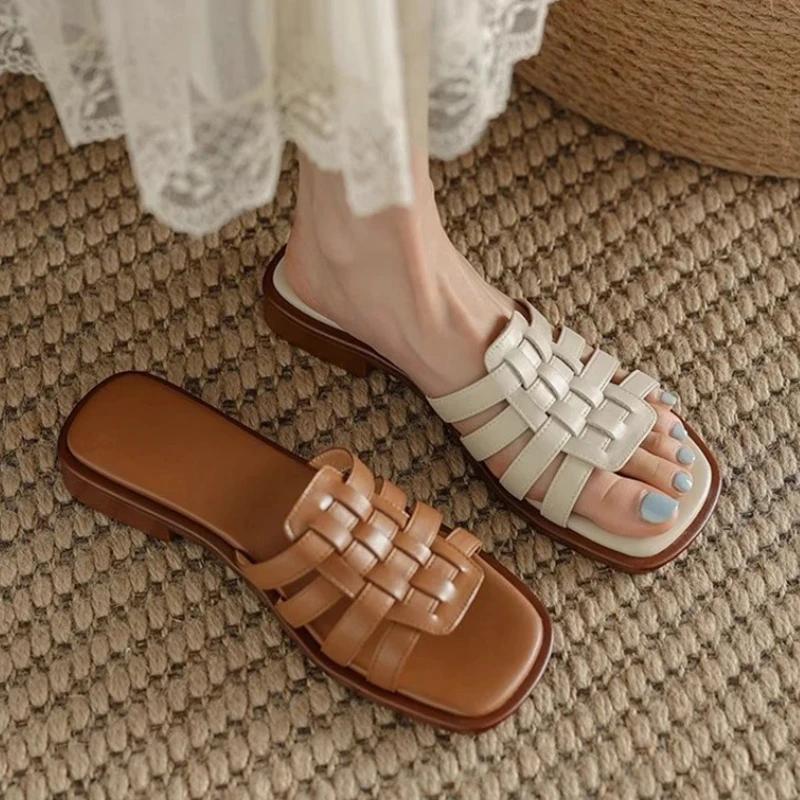 Fashion Women's Slippers Flats Fashion New Shoes Casual Woman Sandals 2025 Summer Beach Flip Flops Walking Sides Dress Mujer Zapatillas