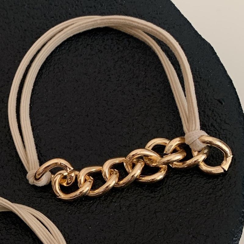 Elastische Metall-Haarbänder Stilvoller Pferdeschwanzhalter Mode Haaraccessoires Haarschmuck für Verschiedene Frisuren und Anlässe