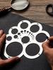 Leather Cutting Tools Corner Cutting Ruler Stainless Steel Round Leather Corner Cutting Ruler for