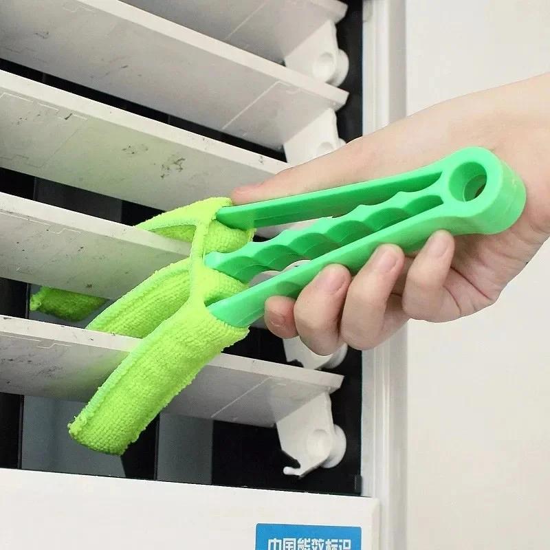 Microfiber Venetian Blind Duster Window AC Car Vent Cleaner Dust Removal Brush Home Cleaning Tool
