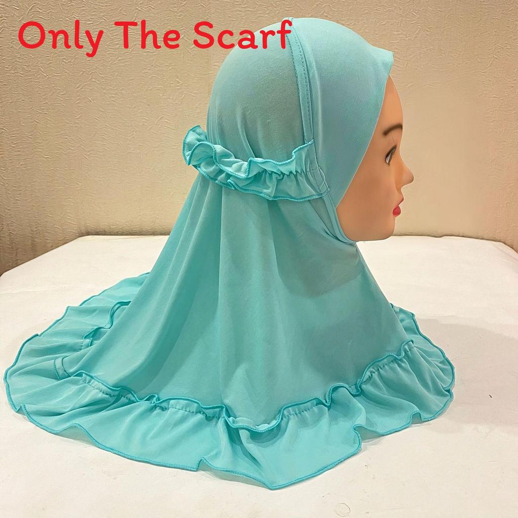 Kids Girl Headband With Ruffle Edge Lightweight Polyester Girls Hair Wrap For Spring Fall