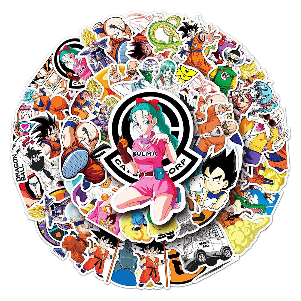 10/30/50pcs Cartoon Dragon Ball Graffiti Stickers Classic Manga Son Goku Decals DIY Skateboard Helmet Anime Graffiti Sticker Toy