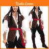 Elegantný karibský pirátsky kostým pre dospelých na Halloween pre ultimátny cosplay zážitok