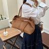 Fashi Korean Style Suede Shoulder Bag Tote Bag PU Leather Large Capacity Handbag Ethnic Style Solid Color Underarm Packs Women