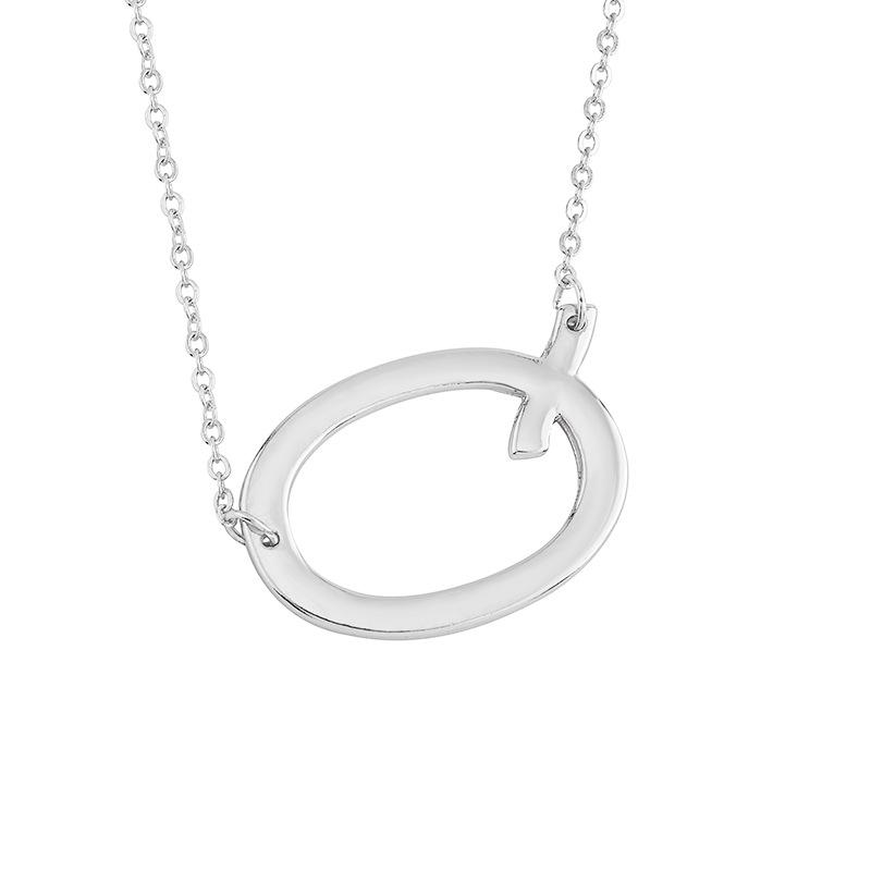 2026 Simple Hot-selling Jewelry, Letter Necklace, Trendy Neck Chain 26 English Letter Collarbone Chain 2025 Source