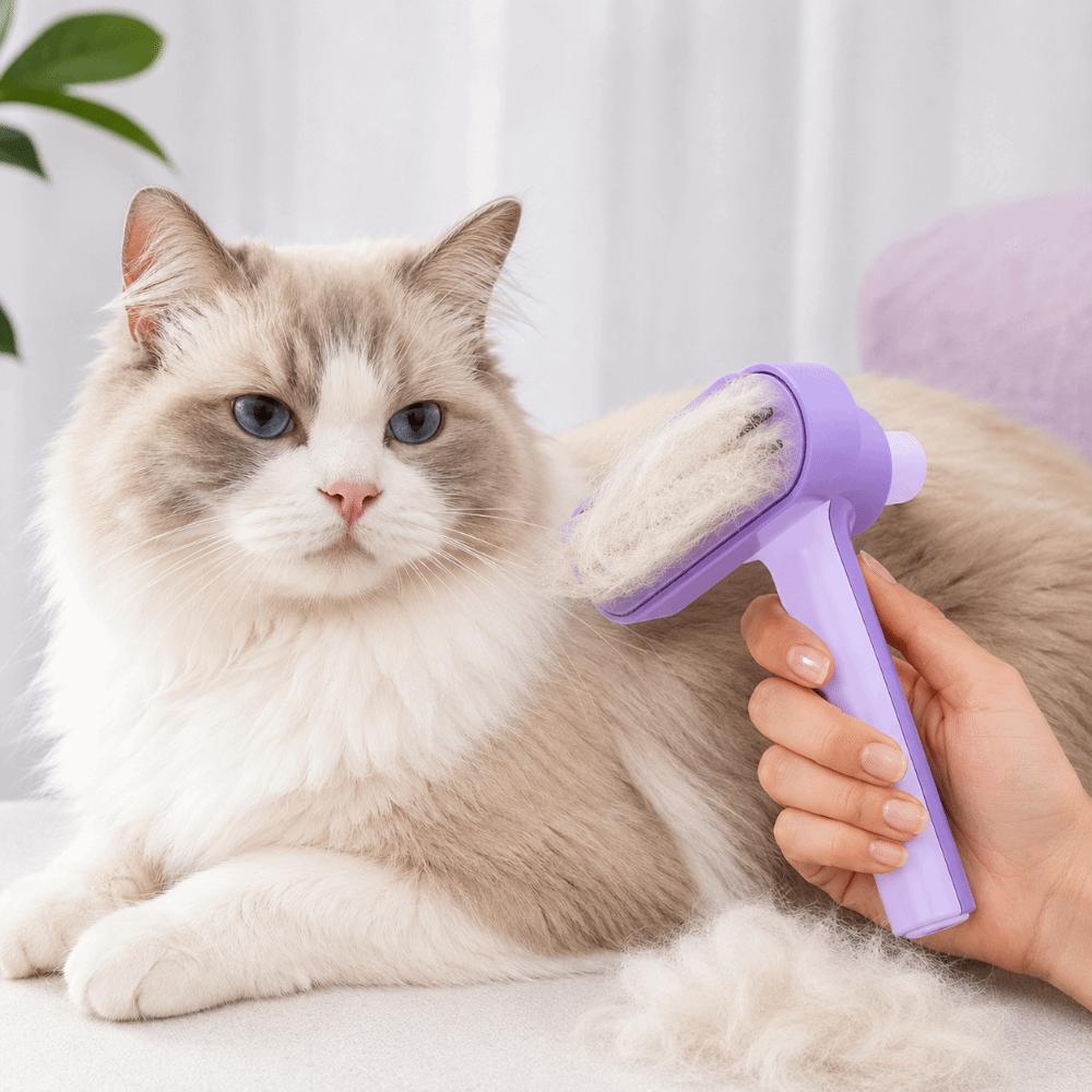 Double Row Dog Hair Comb Massage Function Self Cleaning Dog Brush New Pet Comb Cats