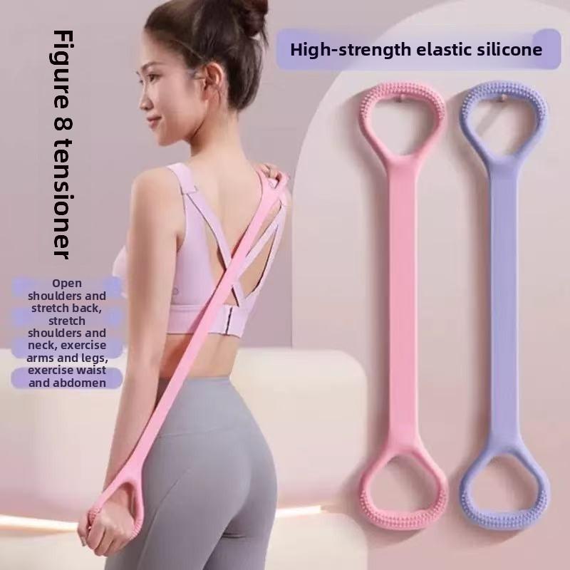 Silicone Yoga Resistance Band For Women Back Exercise Home Fitness
