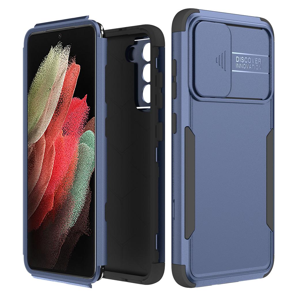 Für Samsung Handyhüllen mit einem Nischen-High-End-Gefühl, kreatives Schiebefenster-Design, sturzsichere Schutzhülle, All-Inclusive-Handyhülle
