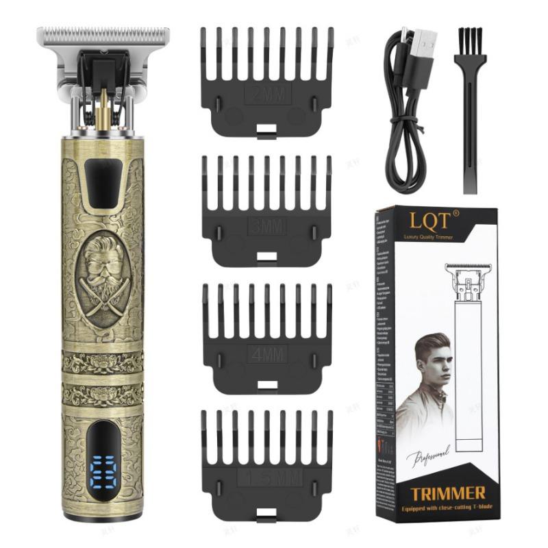 

New Retro Hair Clipper USB Rechargeable Electric Flipper Hair Salon Professional Oil Hair Electric Clipper Shape Carving Shaving Head