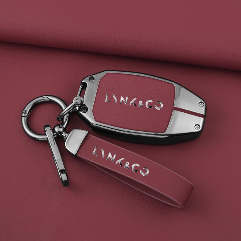Lynk & Co 01 Car Key Case: Metal Shell, Anti-Lost Lock Bag, High-End Men’s Keychain Accessories