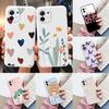 Flower Phone Case For Xiaom Mi 11 Lite 11Lite 5G NE Funda Cute Heart Cartoon Owl Xiaomi 12 13 Lite Matte Soft Back Cover Bumper