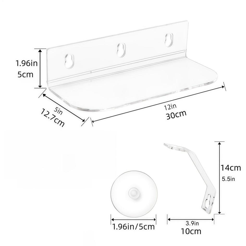 Fensterregal für Pflanzen 2-teilig Saugnapf Schwebende Halterung Fensterpflanzenständer Wandregal für Außenbereich Haus Schlafzimmer Badezimmer