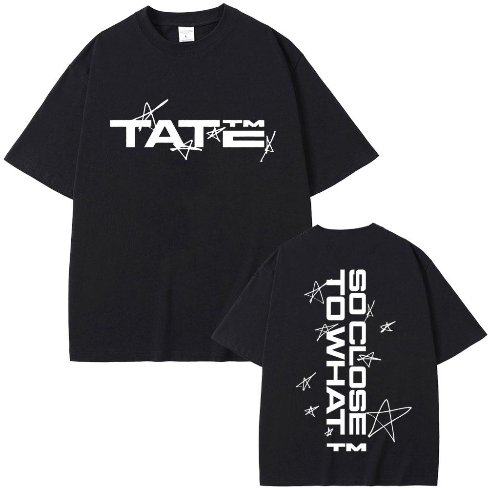 Singer Tate Mcrae T8 Graphic T Shirts Men Women Fashion Vintage Trend T-shirt Summer Male Casual Oversized Crewneck Short Sleeve