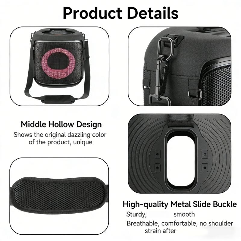 Speaker Cover Reinforced EVA Padding and Soft Lining Hollowed Design Includes Adjustable Carrying Strap for Encore 2
