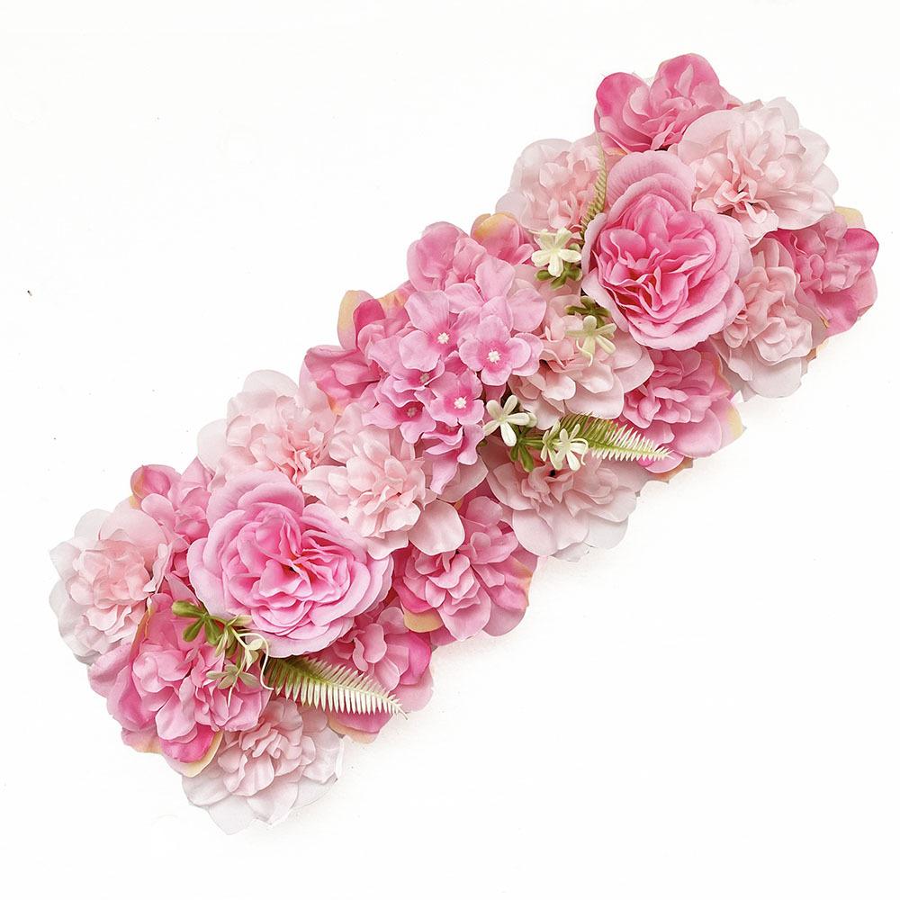 Wedding Simulation Flower Silk Flower, Decorative Fake Flower Row Hotel Flower Wall Road Lead Wedding Arch Flower Arrangement
