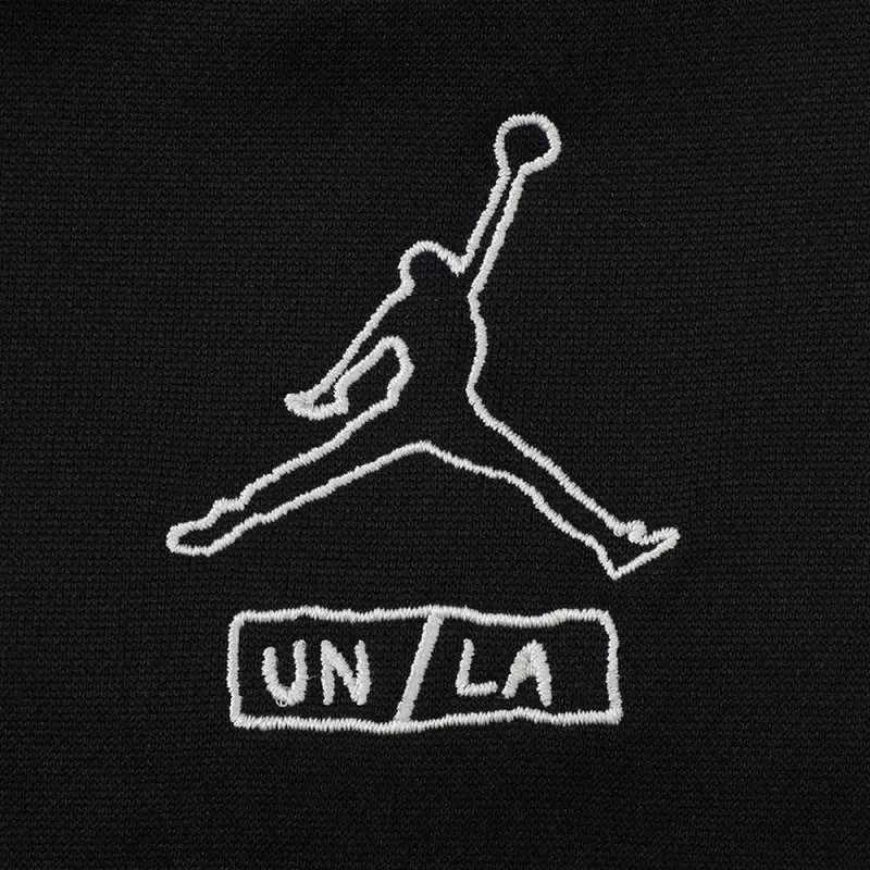 Jordan X Union Collaboration SS25 Knit Minimalist Stand Collar Fashion Versatile Jacket Men Jacket Black IB5119-010