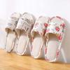 Women's Summer Linen Travel Slippers - Foam Bottom Indoor Shoes for Home and Guests