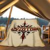 1pc Led Zeppelin Outdoor Flannel Blanket Gift For Boys Girls Adults, Family Friends