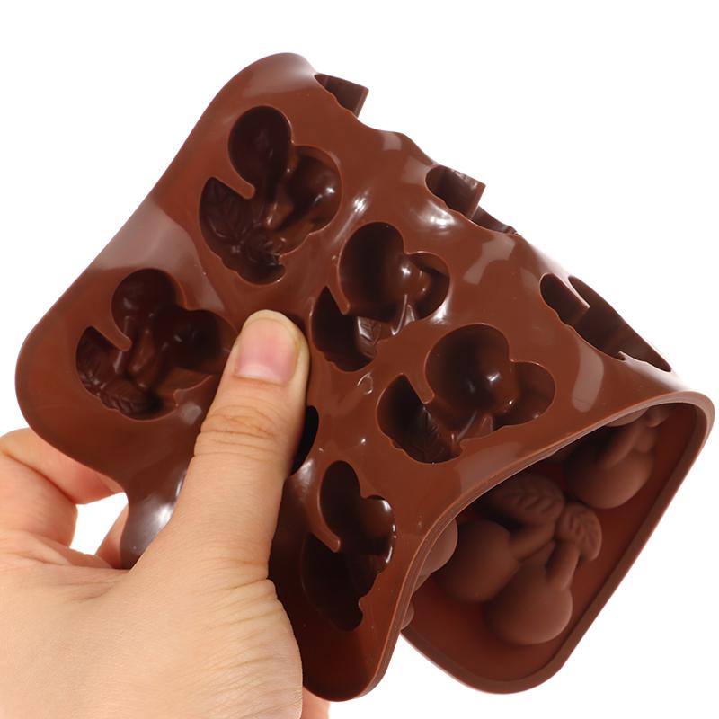15 Cavity Cherry Shaped Silicone Mould Diy Cake Baking Tool Fondant Berry Collection Chocolate Mold Cupcake Topper Decor Mould