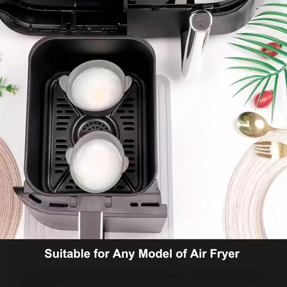 4pcs Air Fryer Silicone Egg Poacher Cups Silicone Egg Cooker Mold Batidor Leche Espuma Handheld Mixer Frother Frother Electric