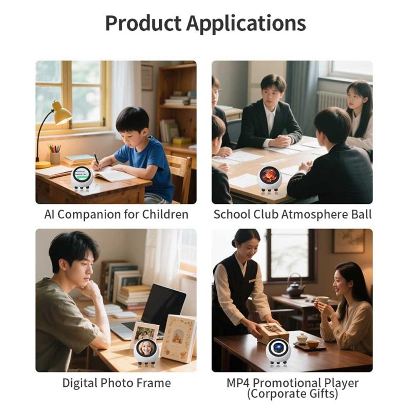 AI Voice Chat Robot 1.28'' Screen Builtin Battery Featuring 1.28Inch Screen Voice Recognition