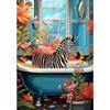 Funny Monkey Reading Newspaper OnToilet Canvas Print Black Cat Animal Bathroom Wall Art Poster for Modern Living Room Home Decor