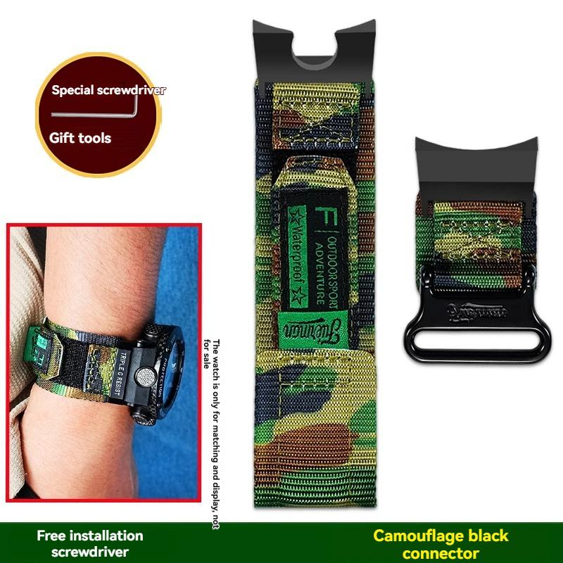 

for Casio G-SHOCK Air Dominator 5588 GWR-B1000 Modified Nylon Canvas Mountaineering Watch Accessories GWR-B1000mm камуфляжний