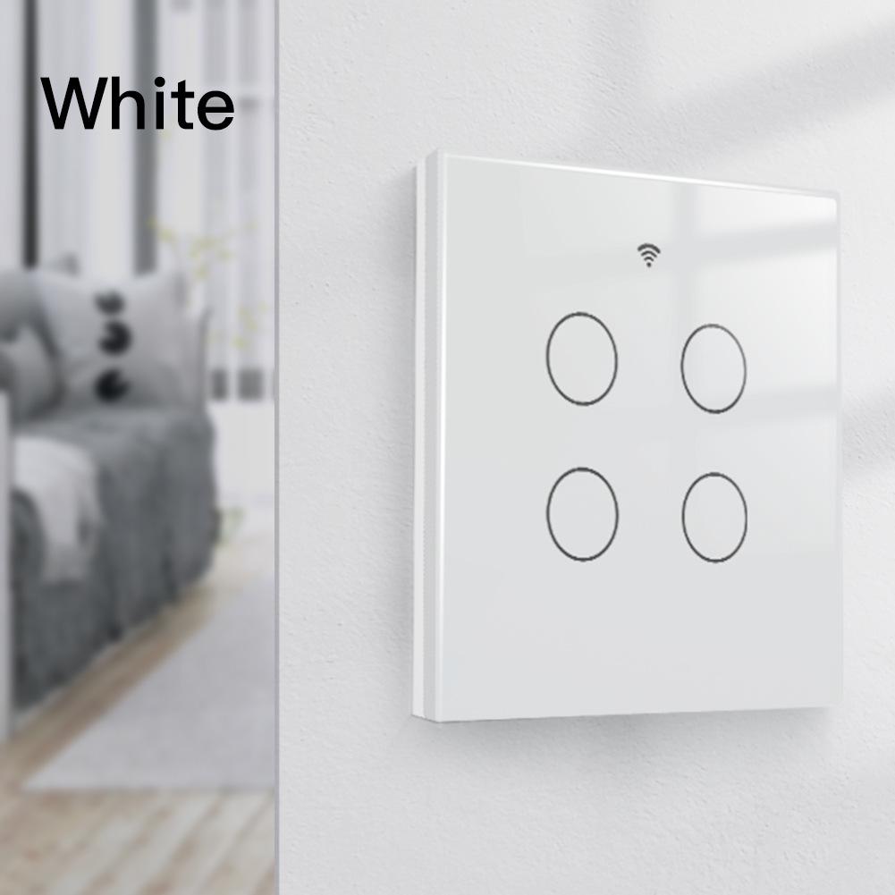 Smart Home WiFi Light Switch: 4-Gang Touch Control, App Timer, Alexa Voice Compatible