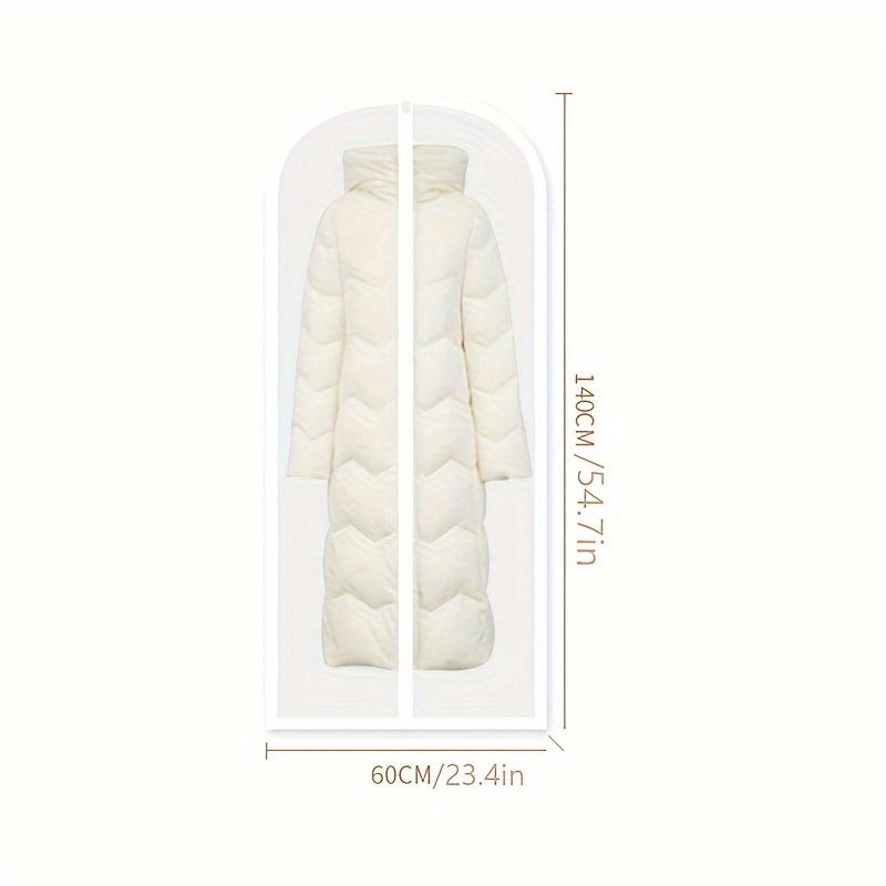 5PCS clothing cover, transparent zipper dust suit bag, wardrobe storage moisture-proof, transparent clothing protective cover