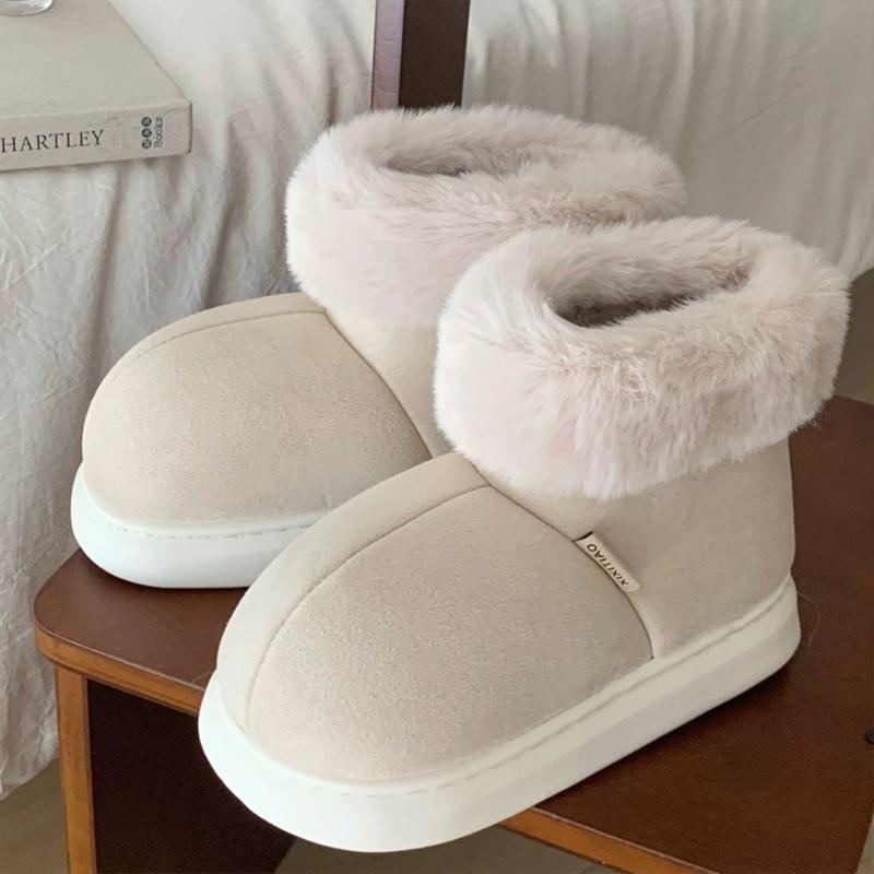 Fashion Litfun Plush Lining Women's Snow Boots Thick Bottom Non-slip Ankle Boot Winter New Cozy Boots Fuzzy Warm Cotton Boots For Women