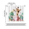 Filtering Curtains Excluding Rods Non Movable Without Batteries Cute Cartoon Giraffe Coffee Design Use Curtain Set Of 2 Made Polyester Washable