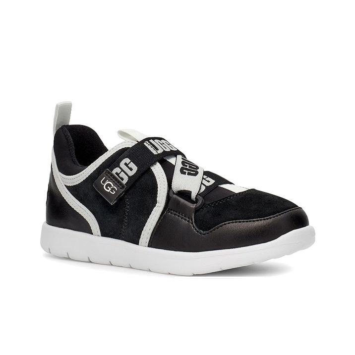 UGG Cloudlet Sneaker Comfortable Breathable Casual Running Shoes Kids Sneaker Black White 1107979K- BWHT