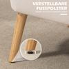 Sofa Retro Design 2-Seater Sofa, Wooden Legs, 117 Cm X 56.5 Cm X 77 Cm, Cream White