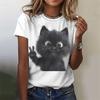 Novelty Women's Kawaii Cat 3D Print T-shirt Y2k Tops Female Trend Harajuku Clothing Girls Casual Fashion Short Sleeve T Shirts