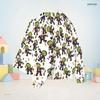 Girls Stand Collar Long Sleeve Cartoon Werewolf Moon Star Print White Jacket