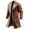 2025 Men's Retro Patchwork Winter Mid-Length Single-Breasted Coat