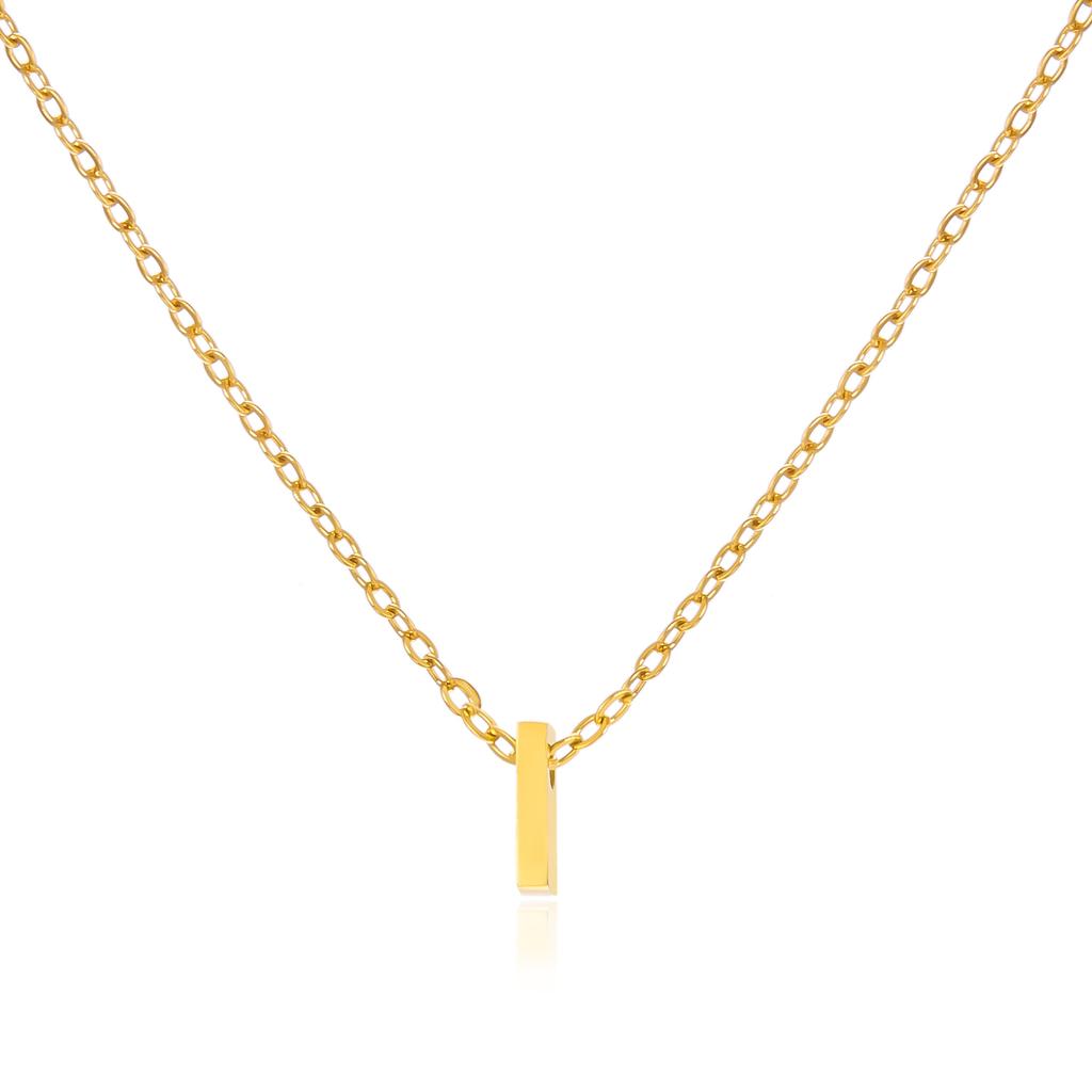Simple Stainless Steel A-Z Initial Letter Necklaces for Women 26 Alphabet Pendant Clavicle Chain Choker Birthday Party Jewelry