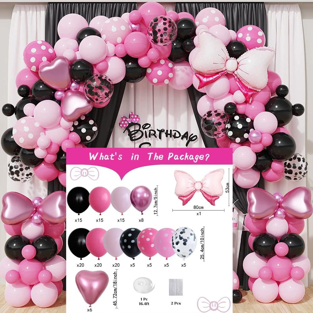 

143 Pcs Princess Balloon Sets with Bows Suitable for Birthdays Anniversaries Graduation Ceremonies Indoor Outdoor Decorations Other