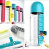 2 In 1 Water Bottle with Weekly Box Organizer Outdoor Capsule Shape Large Capacity Portable Cup