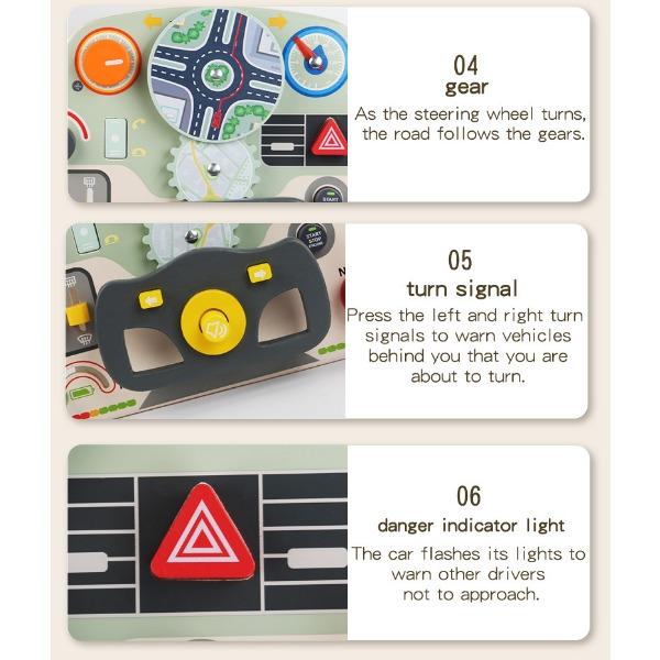 Early Education Children Steering Wheel Busy Board Educational Baby Learning Toys Montessori Table Games