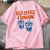 Iced coffee t-shirt and gift solropa for aUnisextes of coffee printed t-shirt for Coffee Club with vibrations of