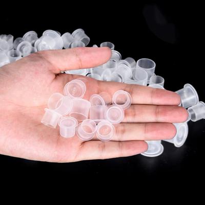 Yousheng 500 Pcs Disposable Tattoo Ink Cups Plastic Tattoo Ink Holder Small Tattoo Ink Cup with Ring Base for Tattoo Artists Studios