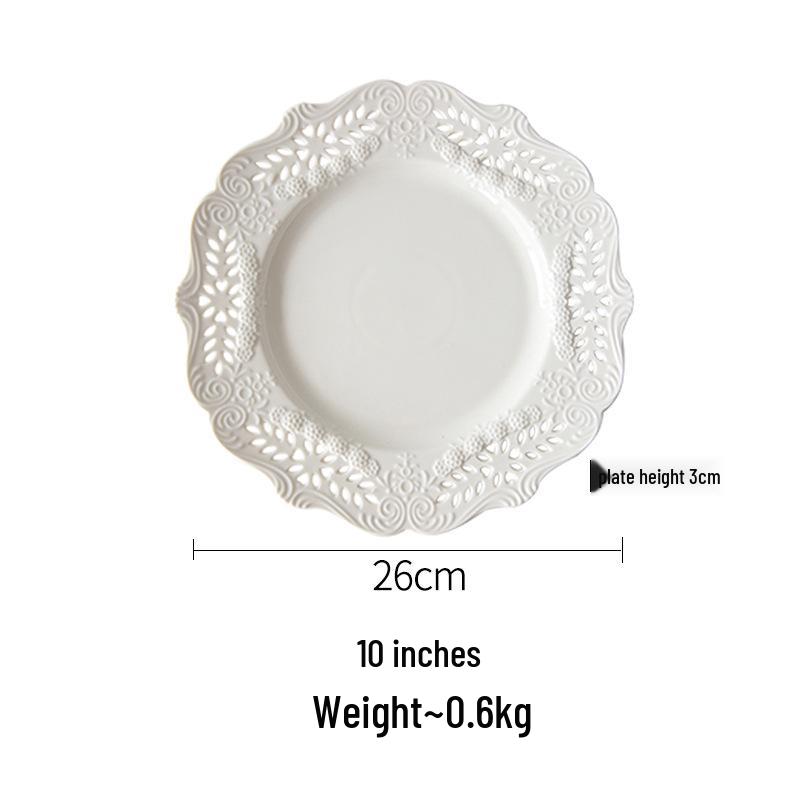 Embossed French Dessert Plate - Afternoon Tea & Western Food