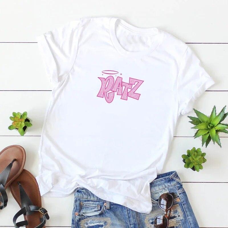 Woman Kawaii Ratz Mouse Tree Print Harajuku Summer Unisex Tshirts Casual Round Neck Short Slee Top Tee Shirt Women T-shirt Drop Ship