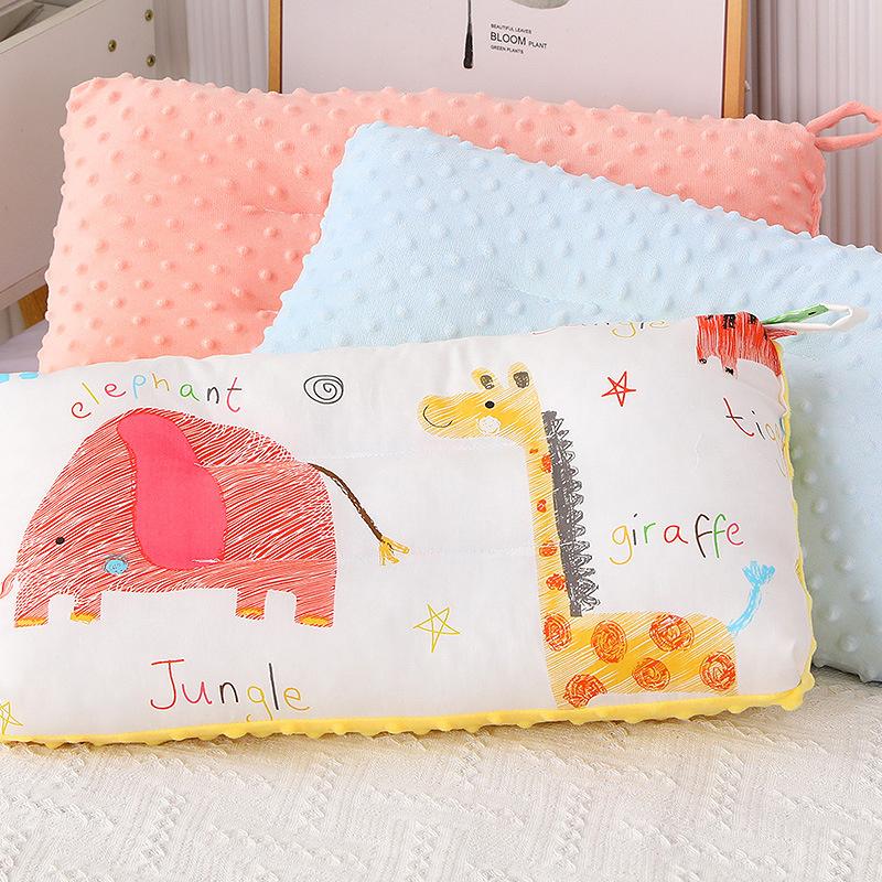 Children Infants Baby Cartoon Pure Cotton Doudou Velvet Sleep Pillow Kindergarten Washable Cervical Vertebra Protect Kids Pillow