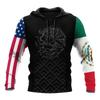 2026 European and American New Men's Sweater Mexican logo3D Digital Printing Hooded Sweater Is Sent On Behalf of Others.